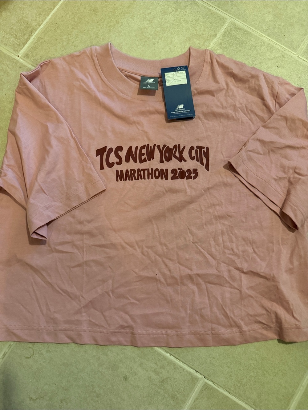 New Balance Pink TCS New York City Marathon 2025 Graphic Tee